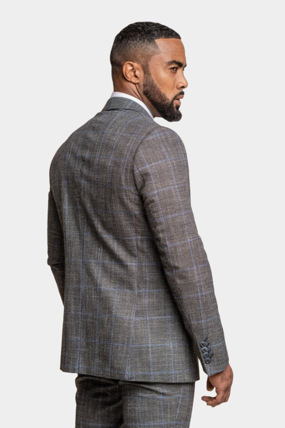 Cavani Power Grey Check 3-Piece Suit