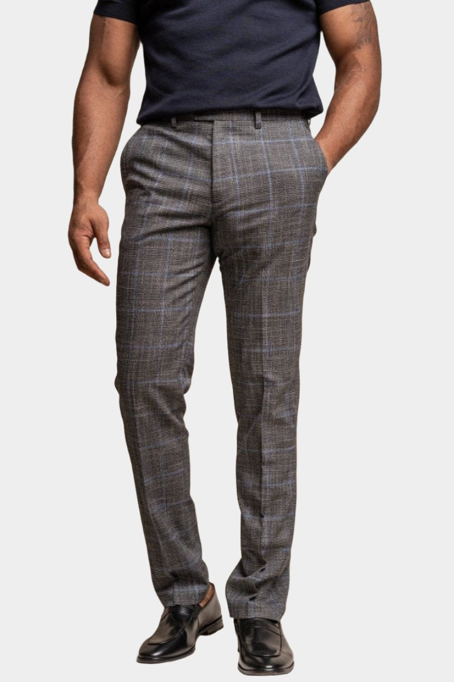 Cavani Power Grey Check 3-Piece Suit