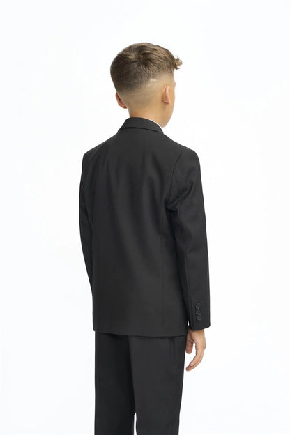 BOYS MALIBU BLACK 3-PIECE SUIT