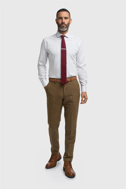 Cavani Thomas Brown Tweed Trousers