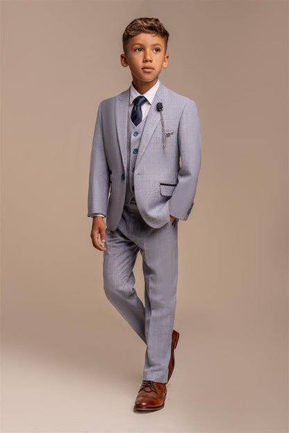 CARIDI BOYS SKY BLUE 3 PIECE SUIT