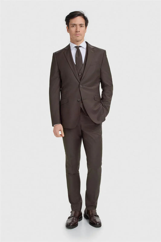 Cavani Bond Auburn Three Piece Suit