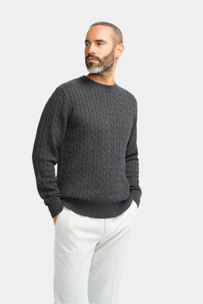 FOSTON CHARCOAL WOOL JUMPER