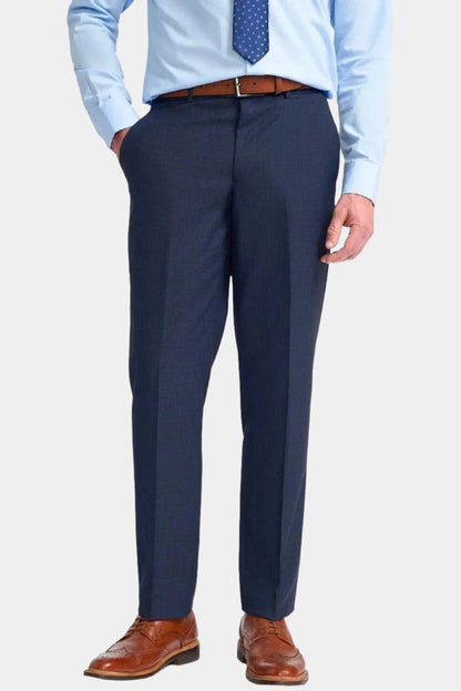 SEEBA NAVY SLIM FIT TROUSERS