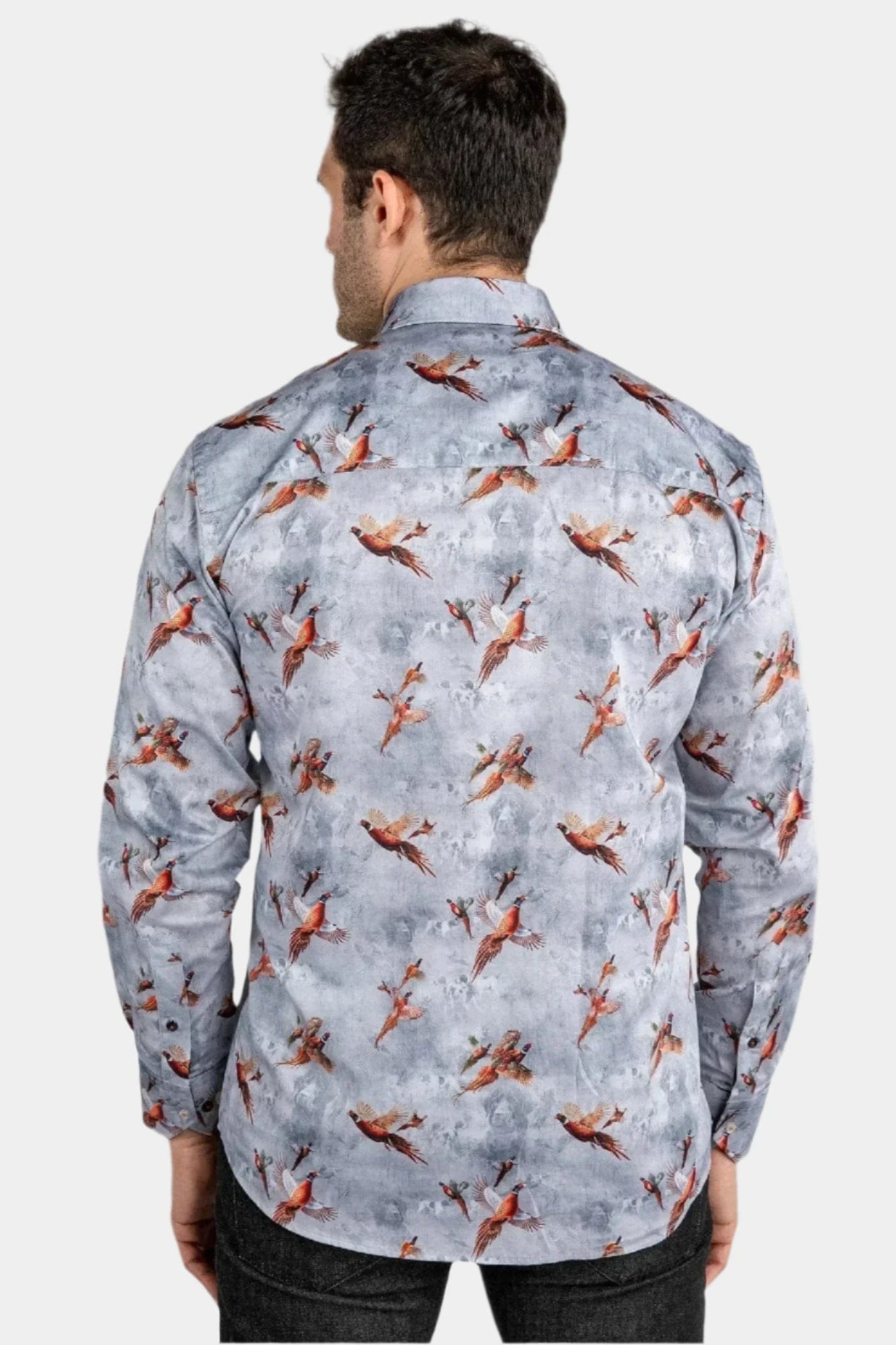 PHEASANTS FLYING PRINT SHIRT