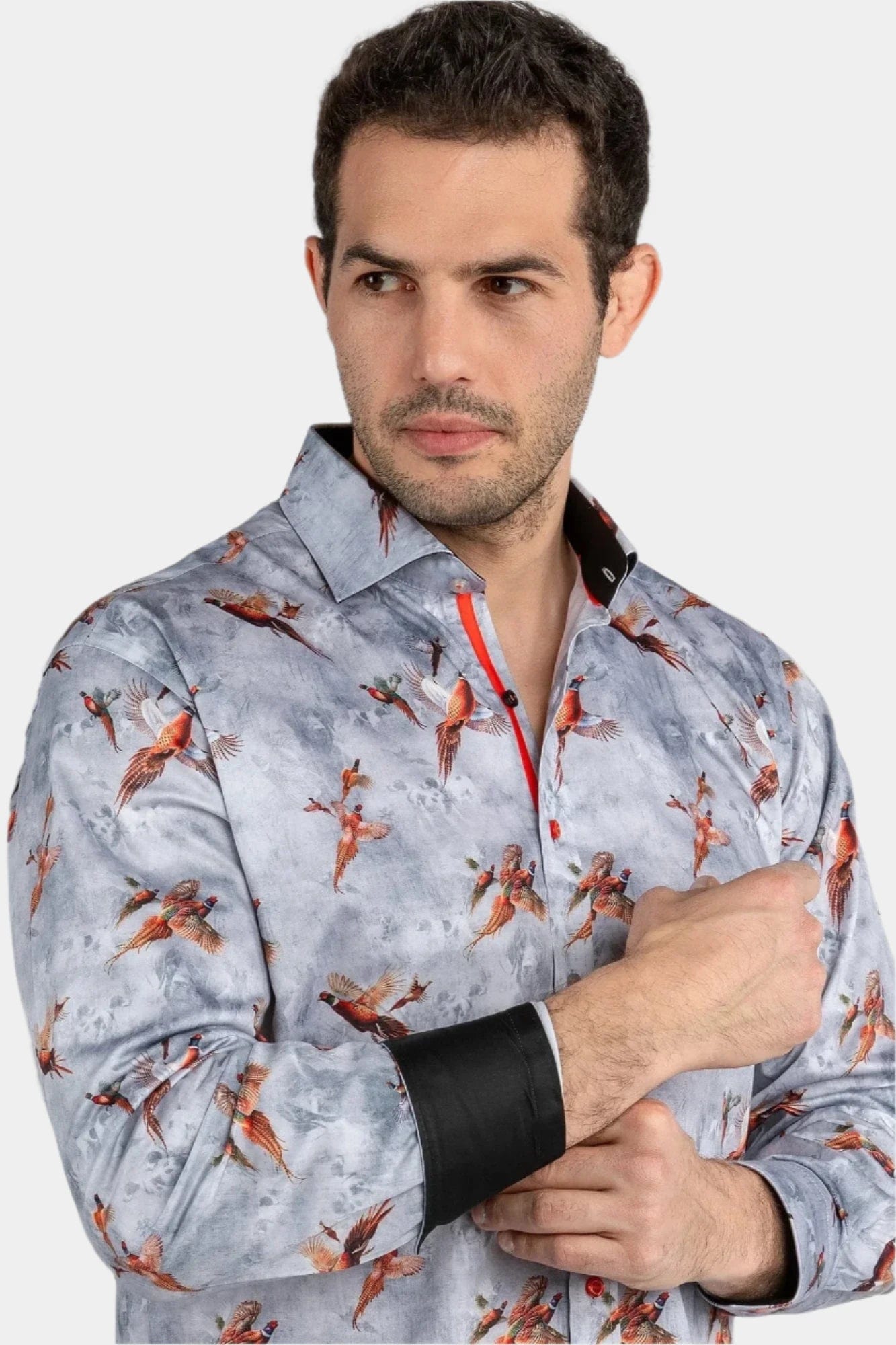 PHEASANTS FLYING PRINT SHIRT