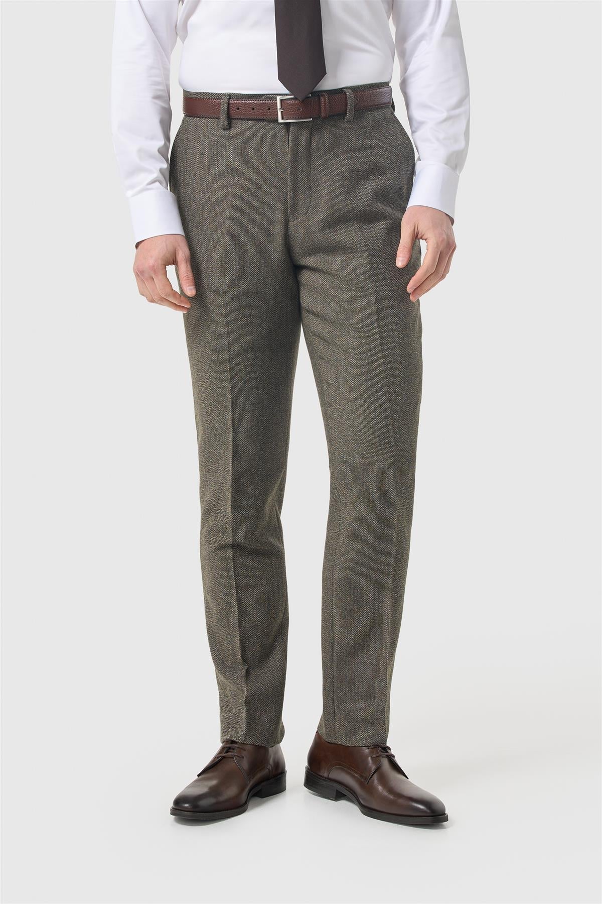 Cavani Thomas Sage Tweed Three Piece Suit