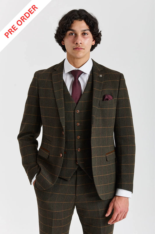 Paul Andrew Harris Green Tweed Three Piece Suit