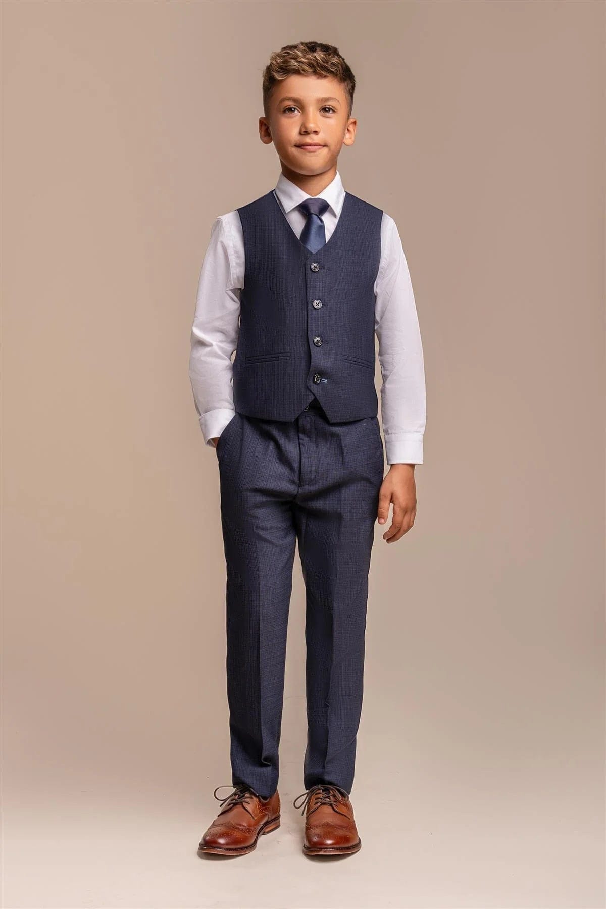 SEEBA BOYS NAVY 3 PIECE SUIT