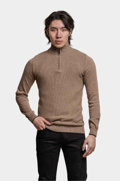 KYLE FAWN HALF ZIP KNIT