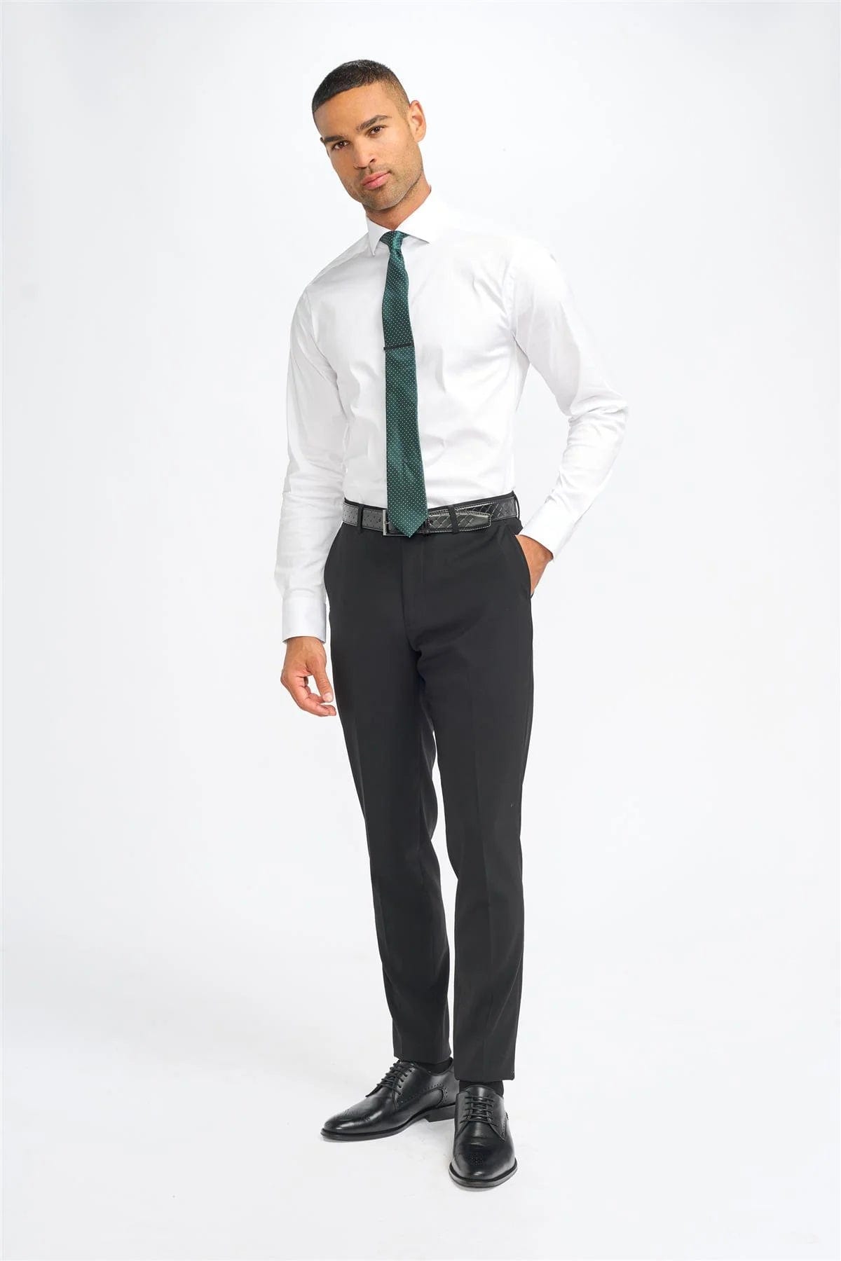 MALIBU BLACK TAILORED FIT TROUSERS