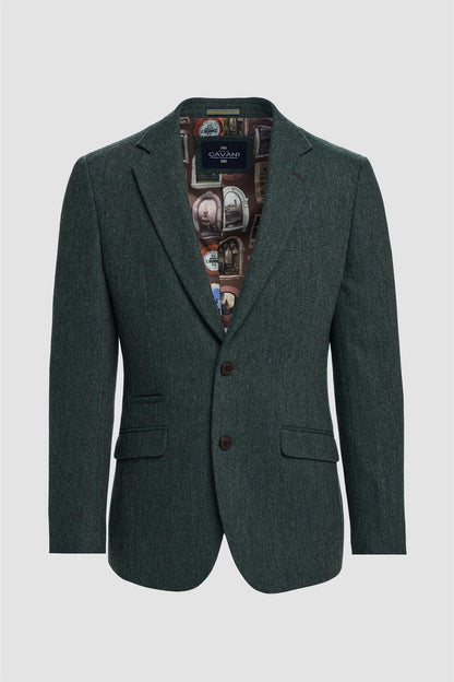 Cavani Thomas Lush Olive Tweed Blazer