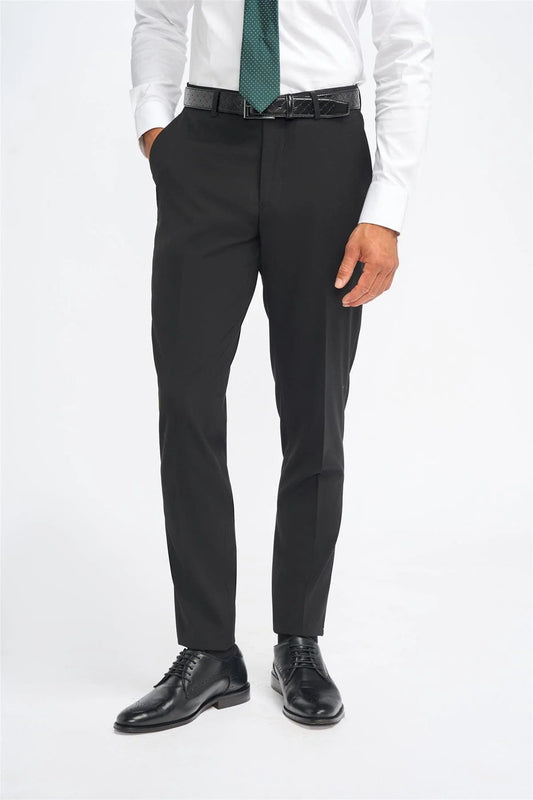 MALIBU BLACK TAILORED FIT TROUSERS