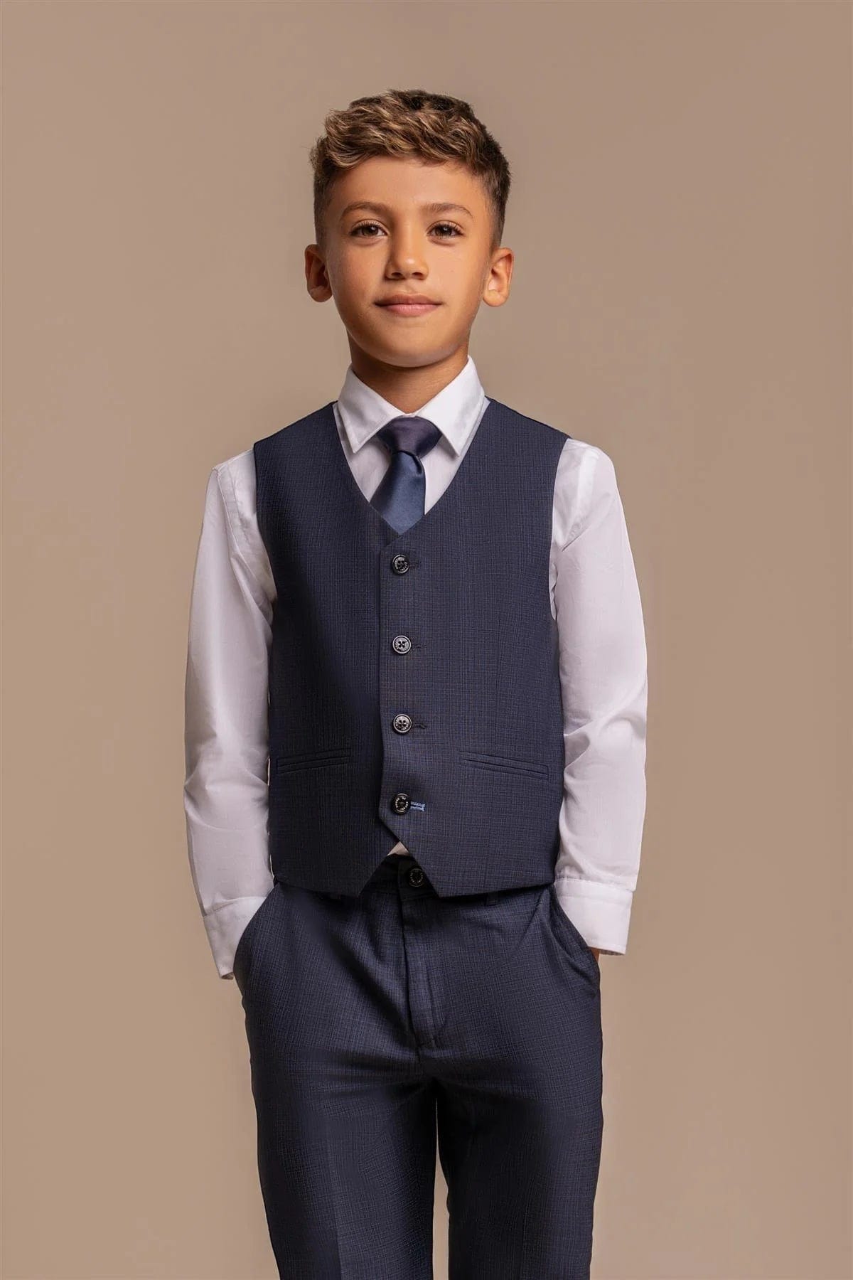 SEEBA BOYS NAVY 3 PIECE SUIT