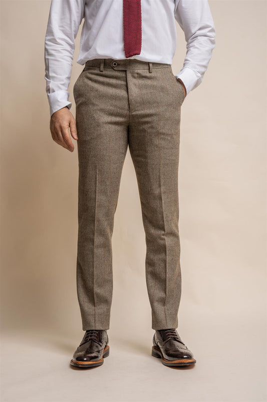 GASTON SAGE TWEED TROUSERS