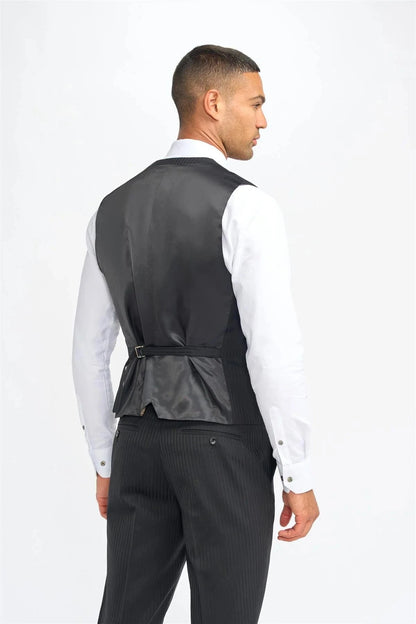 Cavani Roberto Black 3-Piece Suit