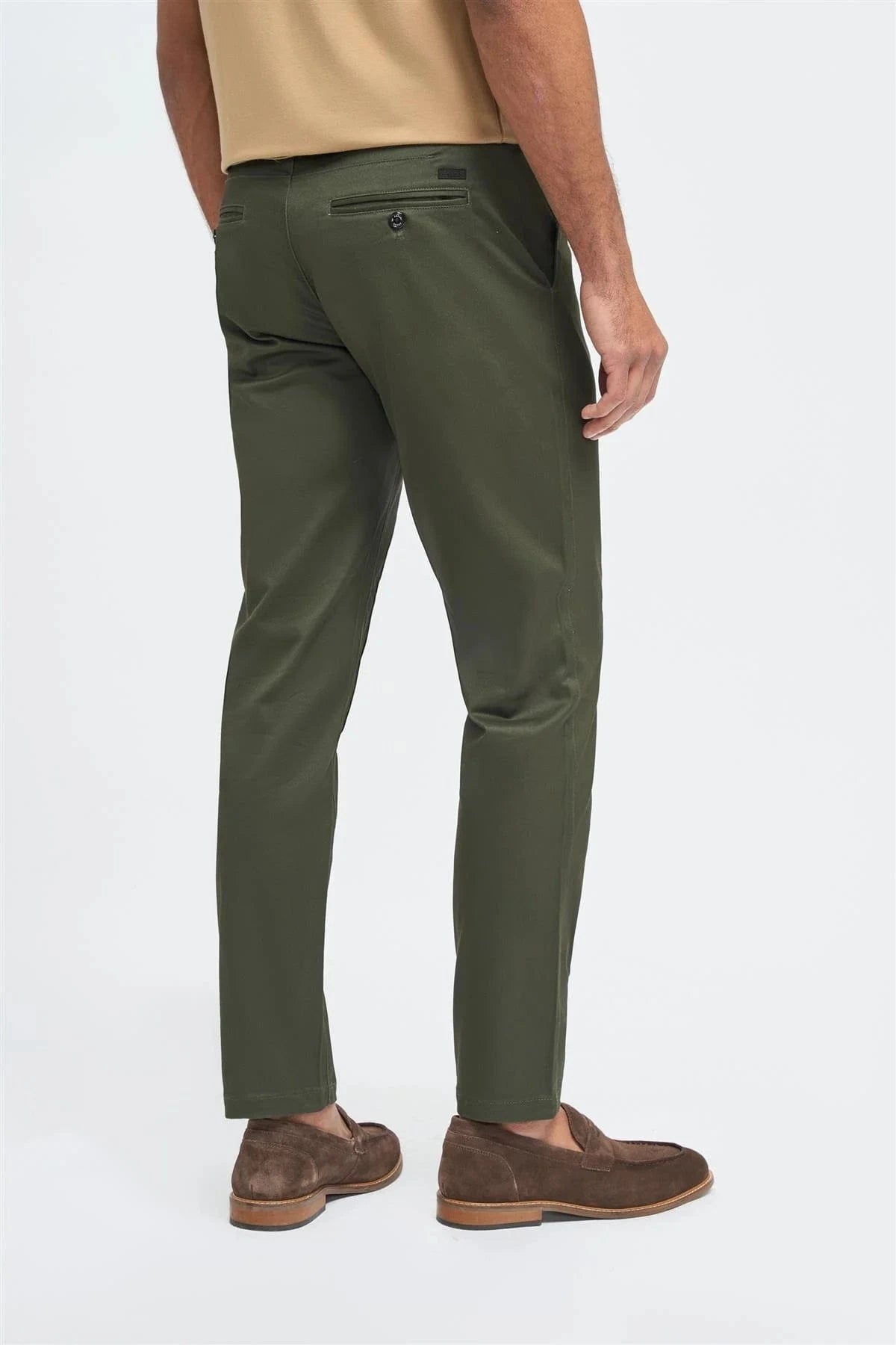 CAVANI DAKOTA OLIVE SLIM CHINOS