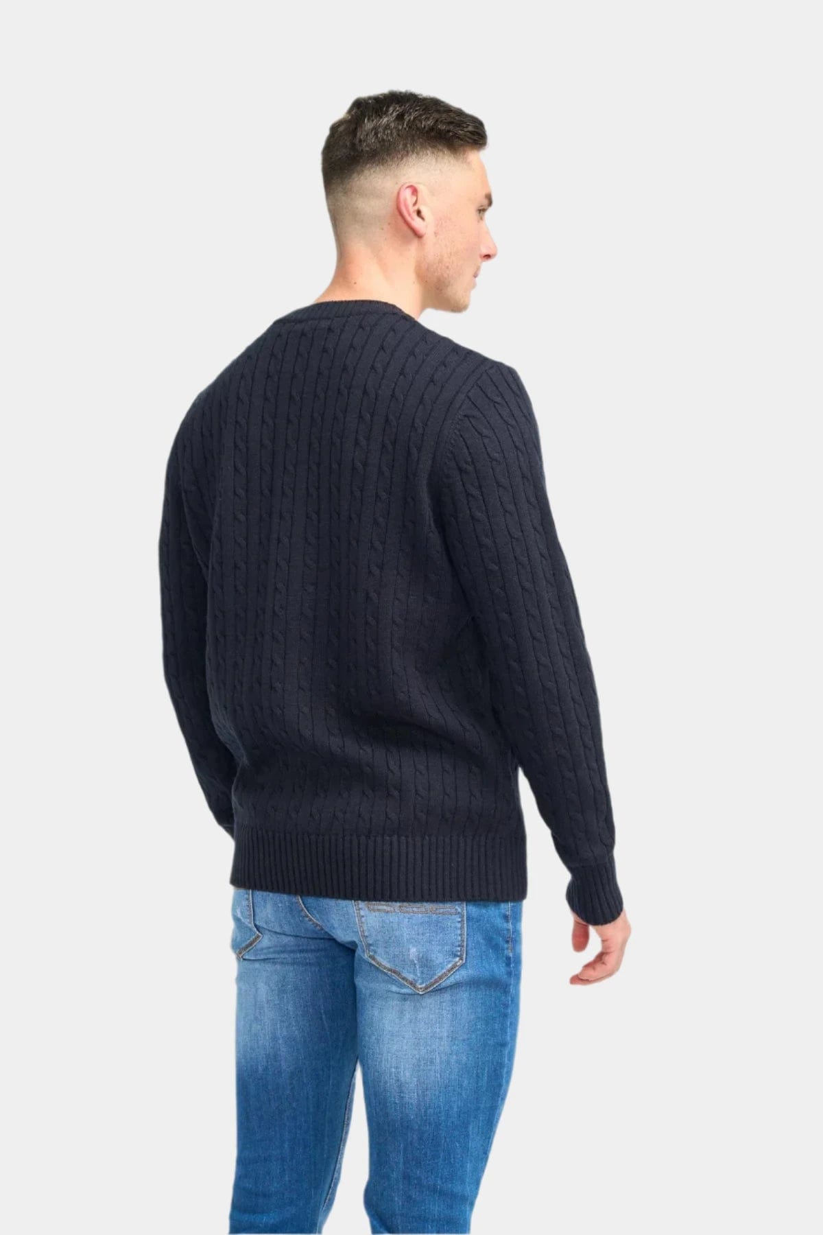 FOSTON NAVY WOOL JUMPER