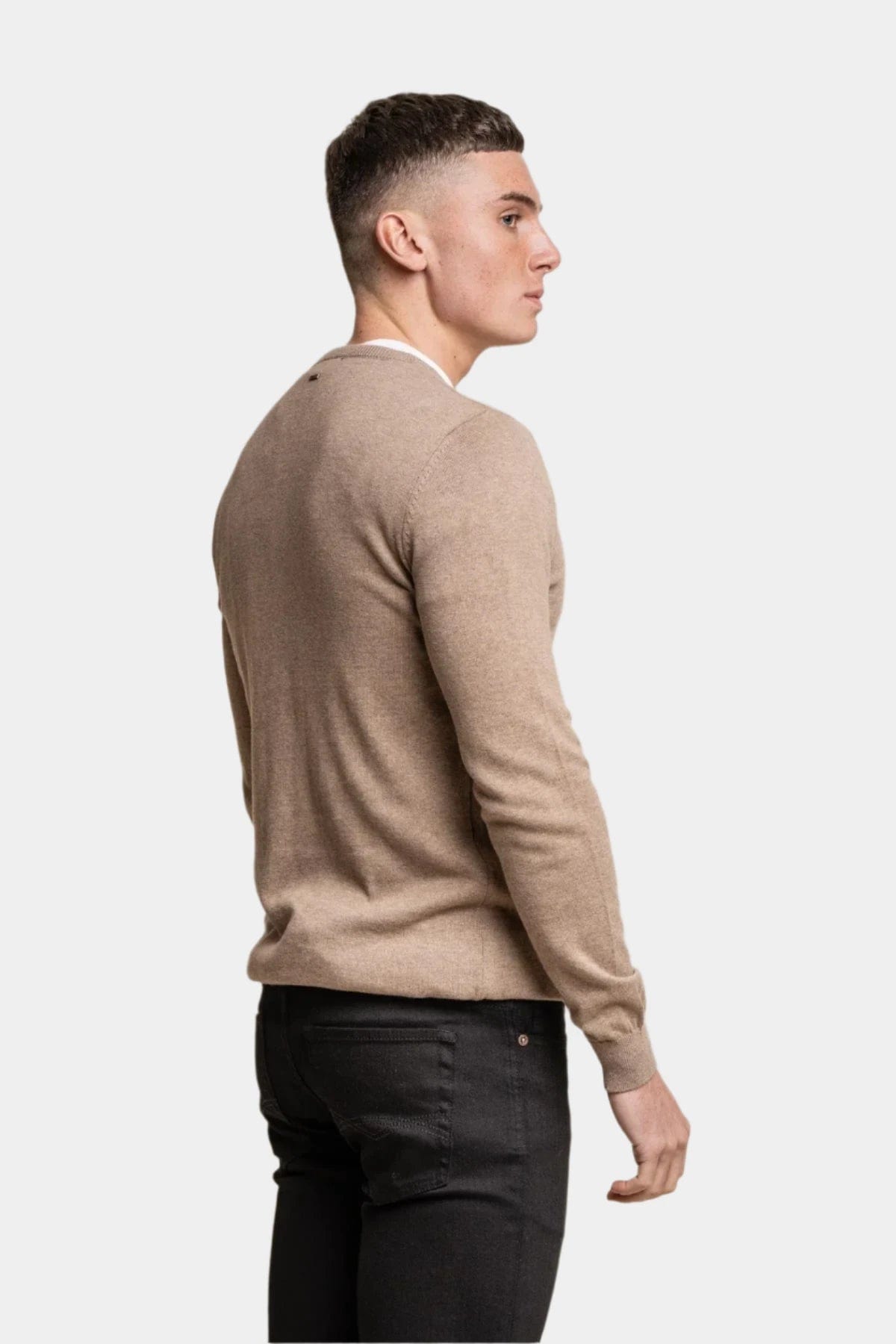 MERINO FAWN CREW NECK KNIT