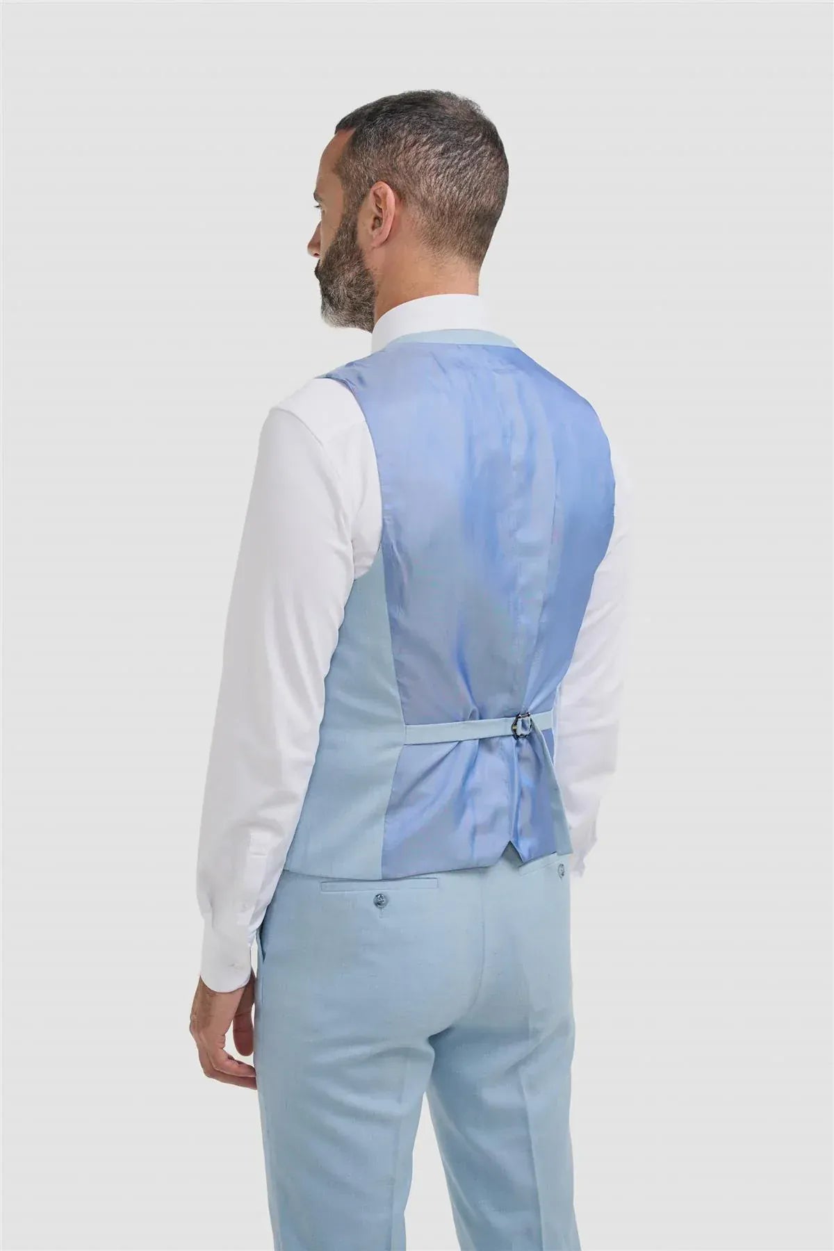 Cavani Malibu Sky Melange Three Piece Suit