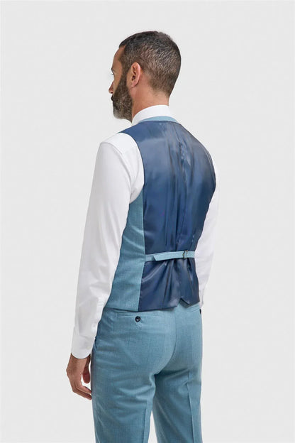 Cavani James Marine Super 130s Wool Three Piece Suit