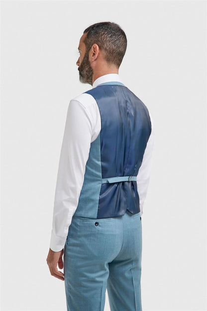 Cavani James Marine Super 130s Wool Waistcoat