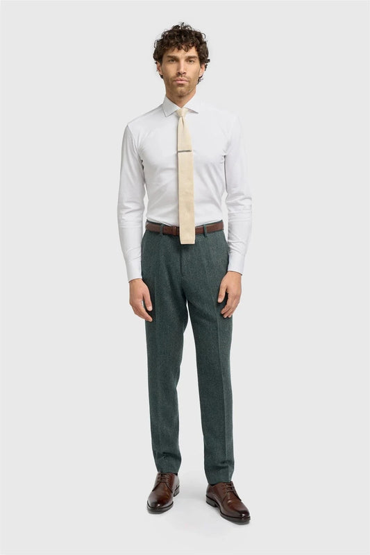 Cavani Thomas Lush Olive Tweed Trousers