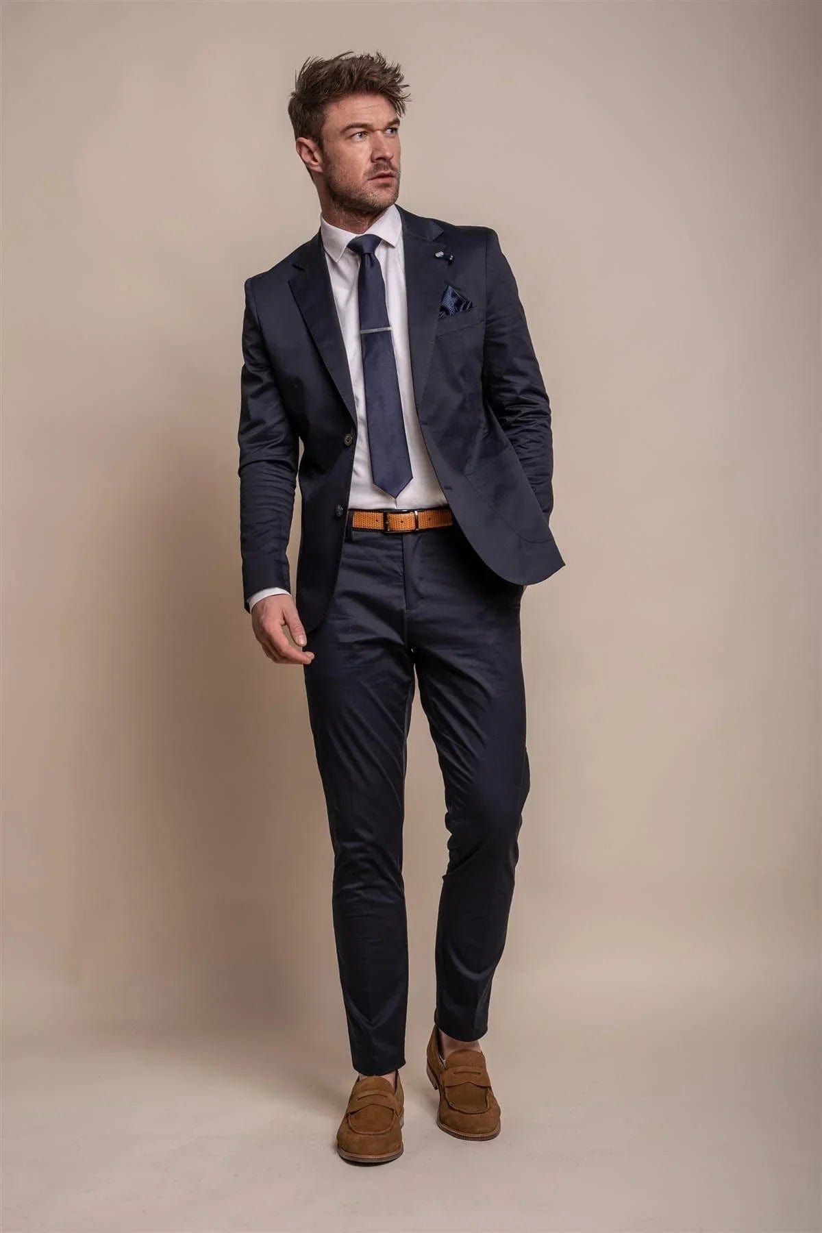 MARIO NAVY 2-PIECE SUIT