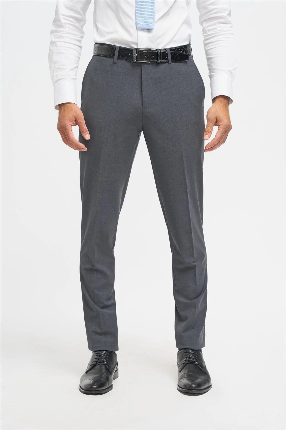 BOND CHARCOAL SLIM FIT TROUSERS