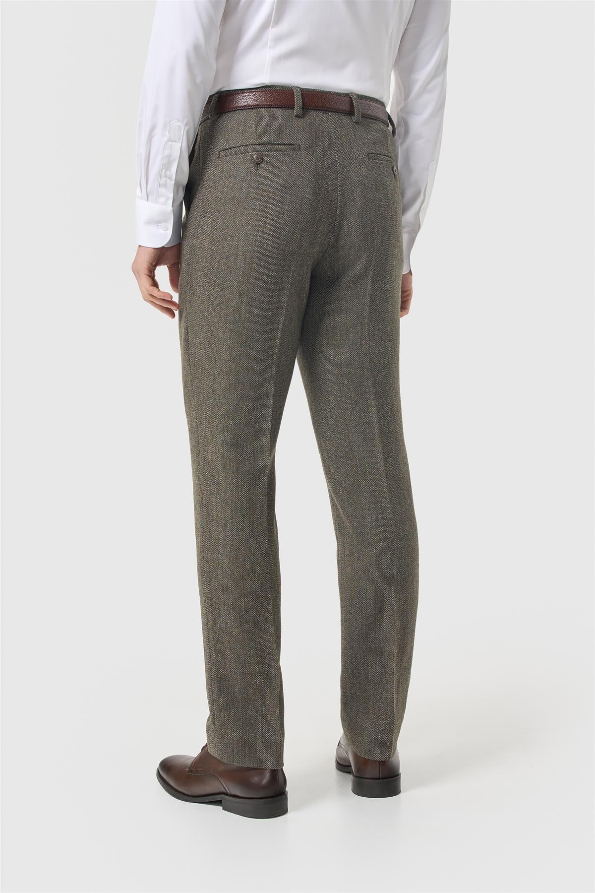 Cavani Thomas Sage Tweed Three Piece Suit