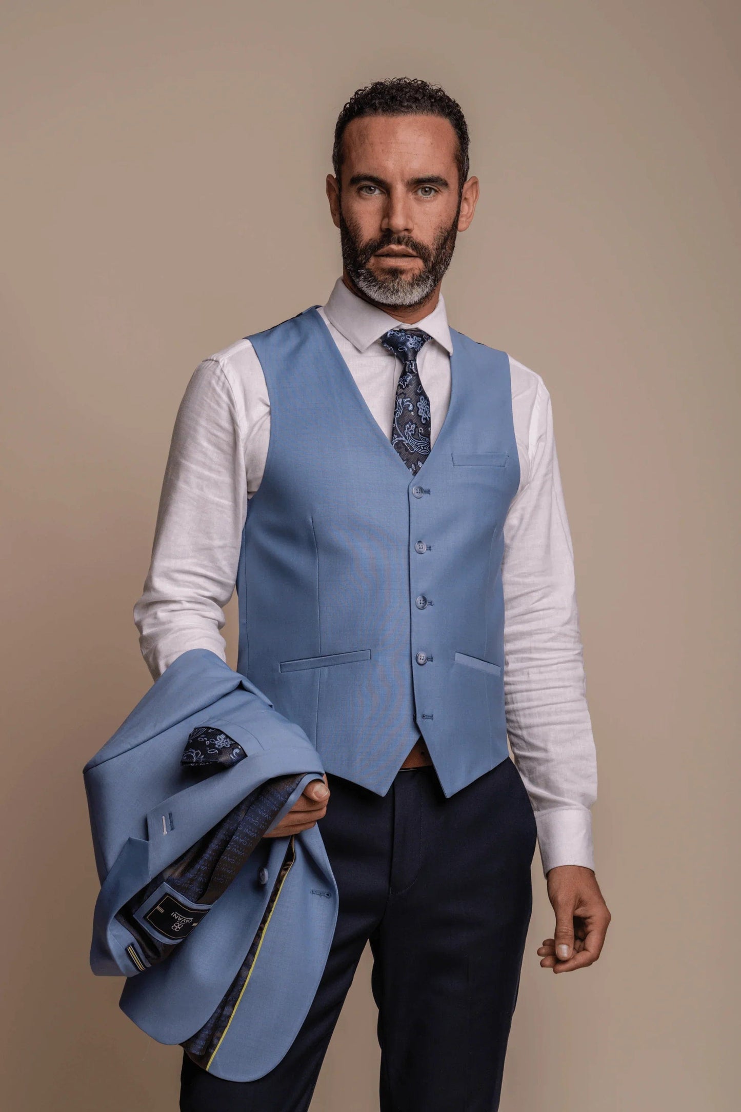 BOND OCEAN BLUE WITH BARESI TROUSERS 3-PIECE SUIT