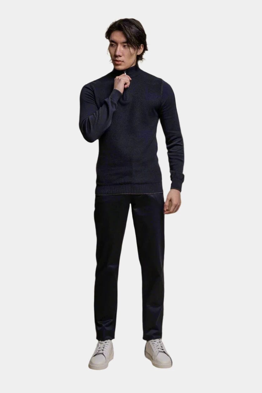 KYLE NAVY HALF ZIP KNIT