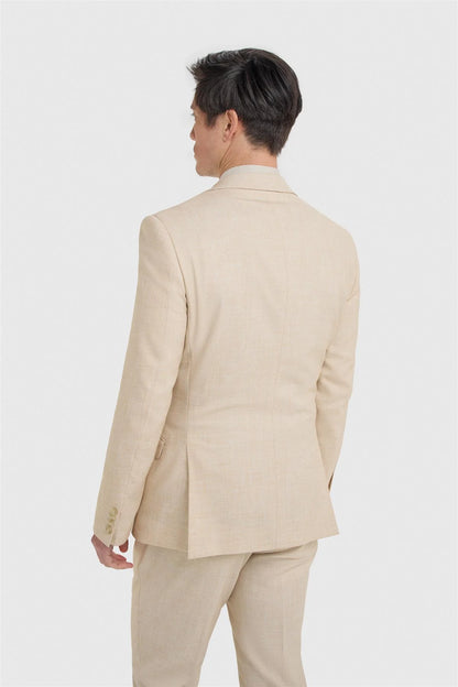 Cavani Malibu Beige Three Piece Suit
