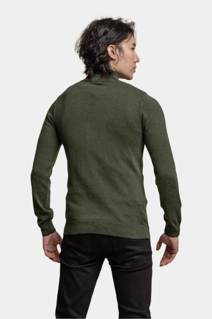 KYLE OLIVE HALF ZIP KNIT