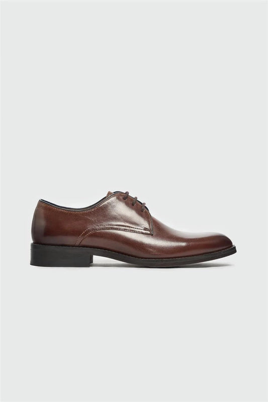 CAVANI TAYLOR BROWN LEATHER SHOES