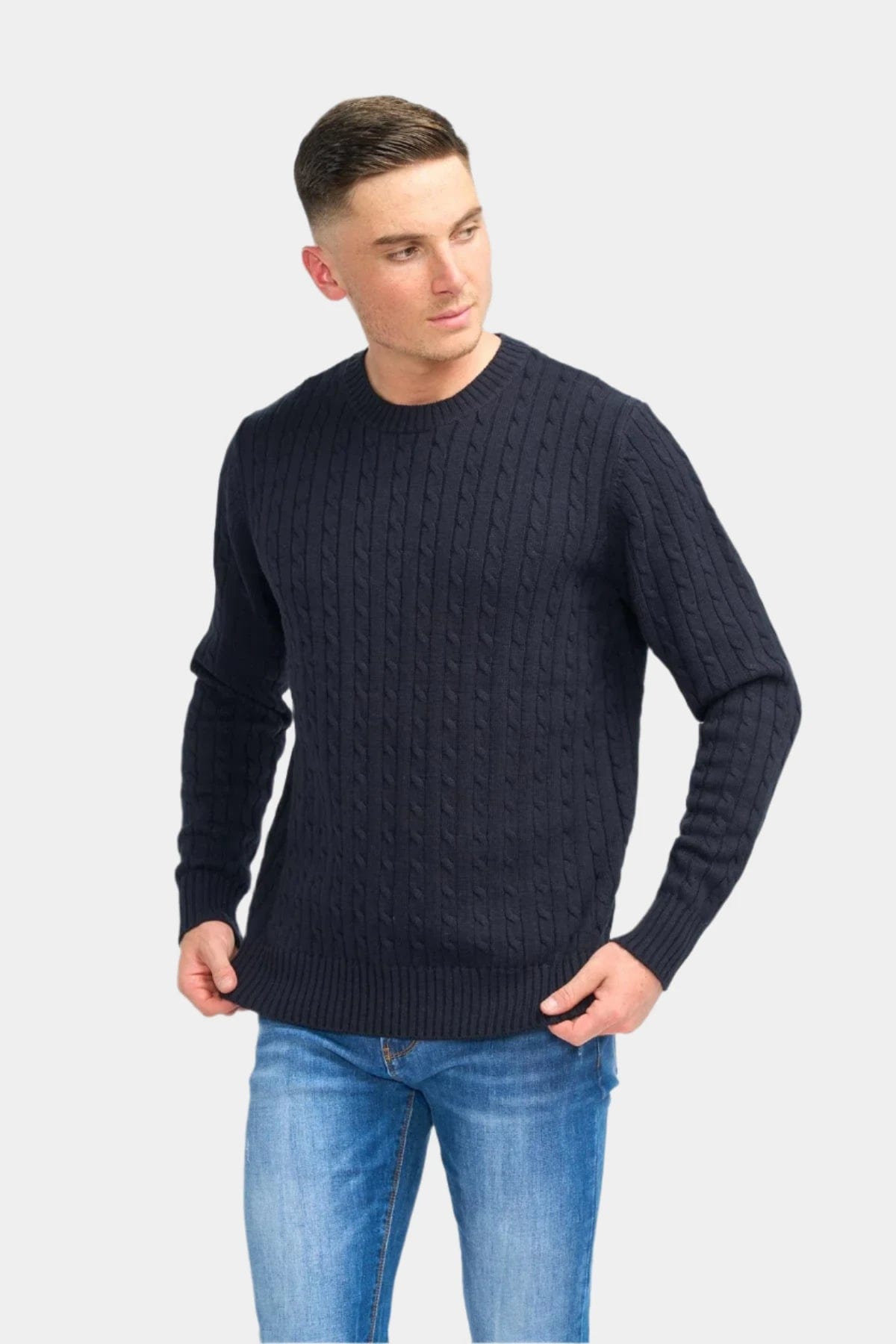 FOSTON NAVY WOOL JUMPER