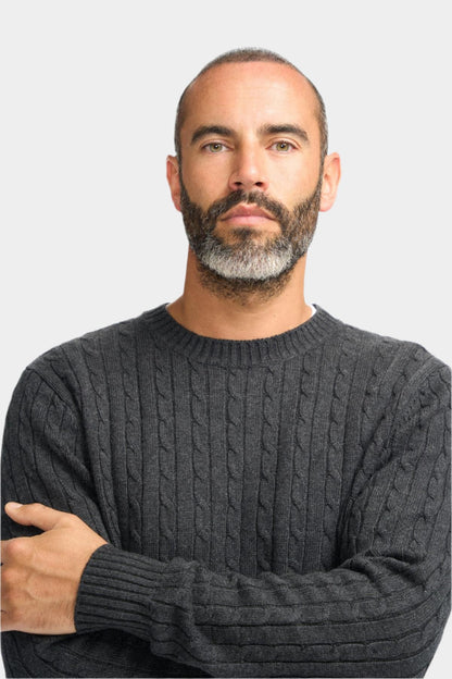 FOSTON CHARCOAL WOOL JUMPER