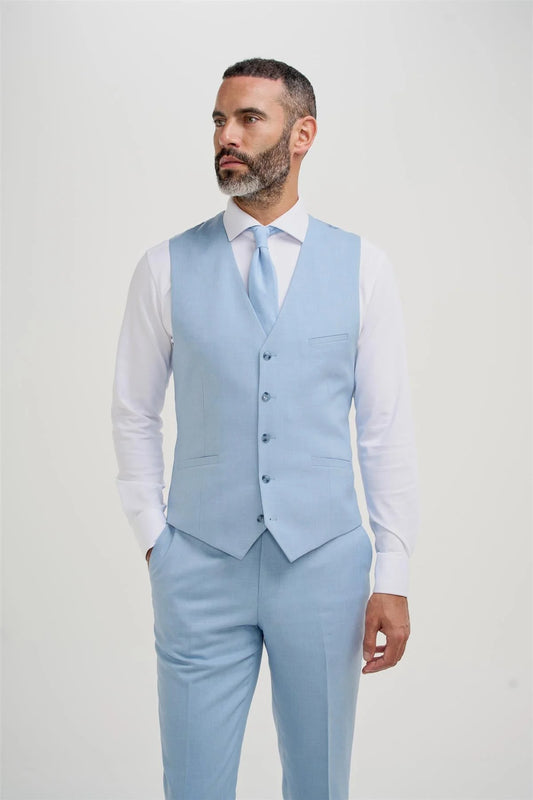 Cavani Malibu Sky Melange Waistcoat