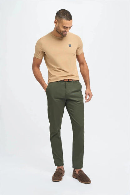 CAVANI DAKOTA OLIVE SLIM CHINOS