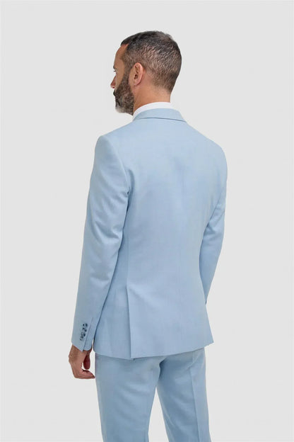 Cavani Malibu Sky Melange Three Piece Suit