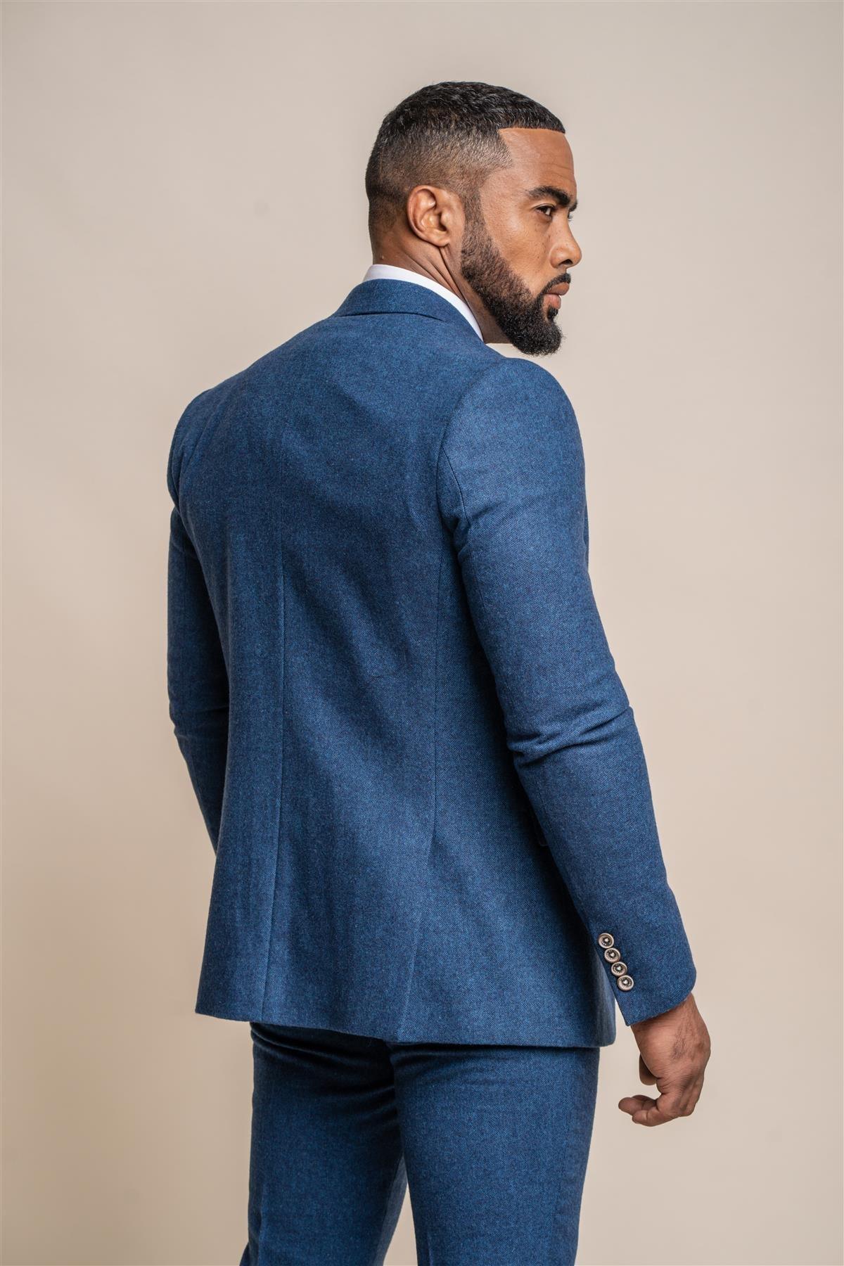 ORSON BLUE TWEED 3-PIECE SUIT