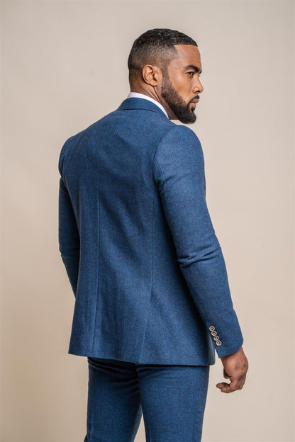 ORSON BLUE TWEED 3-PIECE SUIT