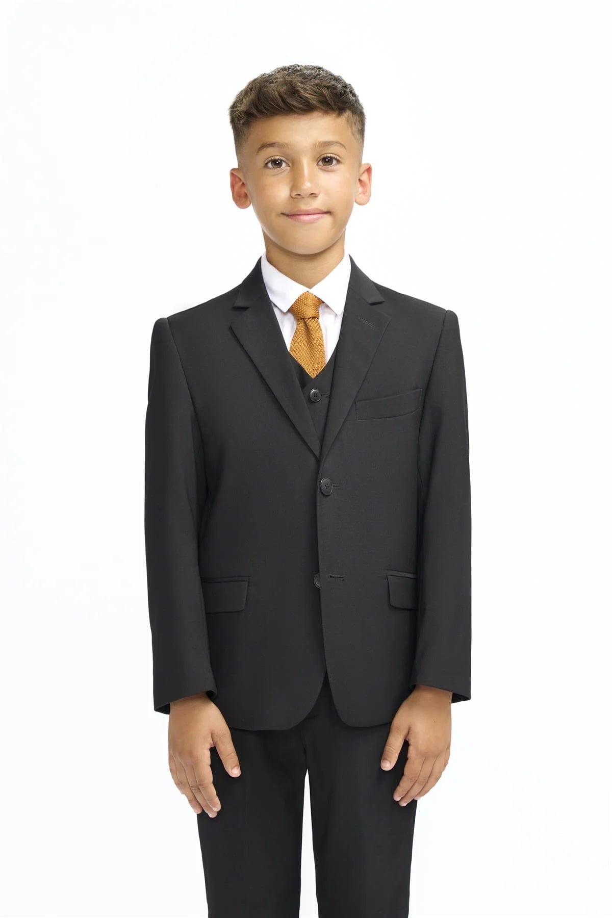 BOYS MALIBU BLACK 3-PIECE SUIT