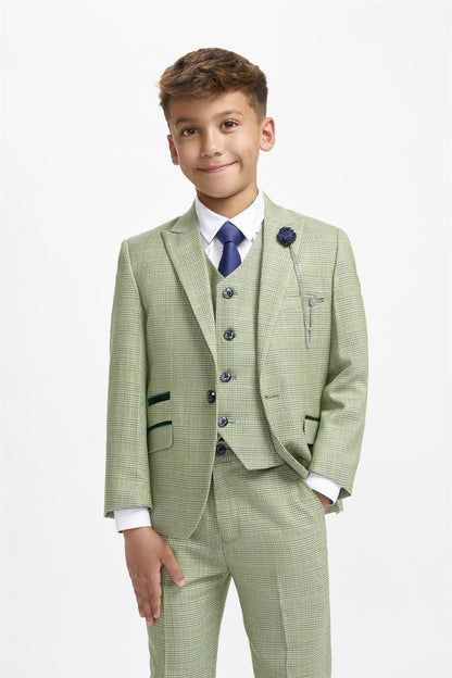 CARIDI BOYS SAGE 3 PIECE SUIT