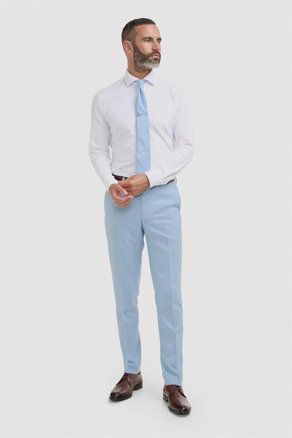 Cavani Malibu Sky Blue Melange Trouser