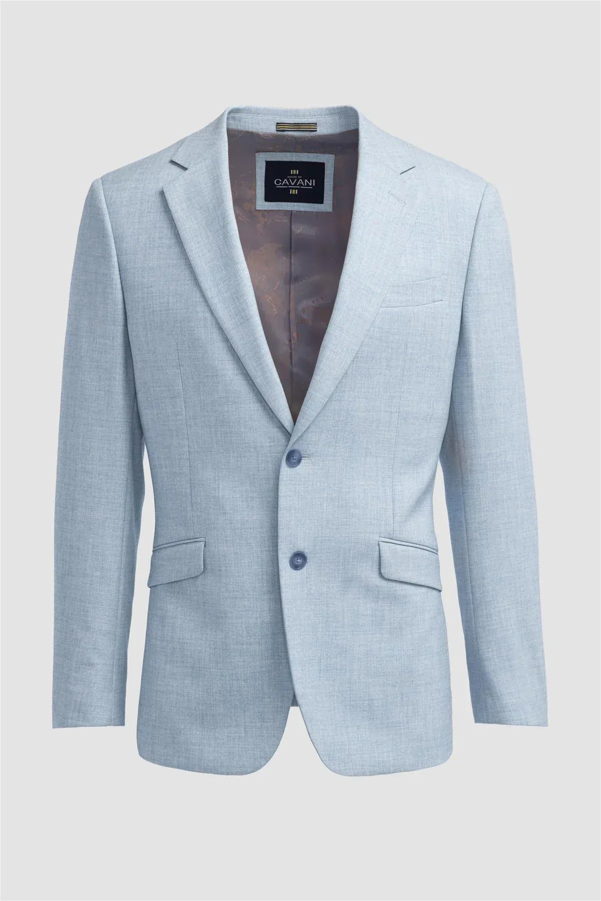 Cavani Malibu Sky Melange Three Piece Suit