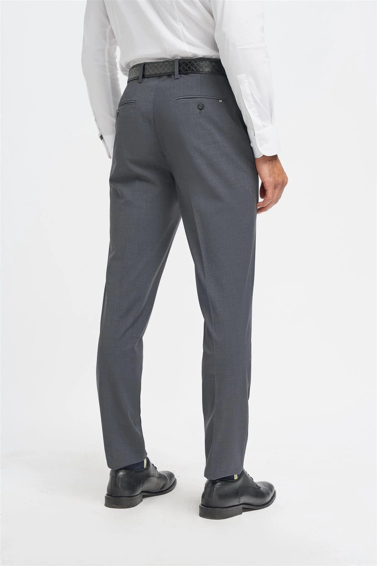 BOND CHARCOAL SLIM FIT TROUSERS