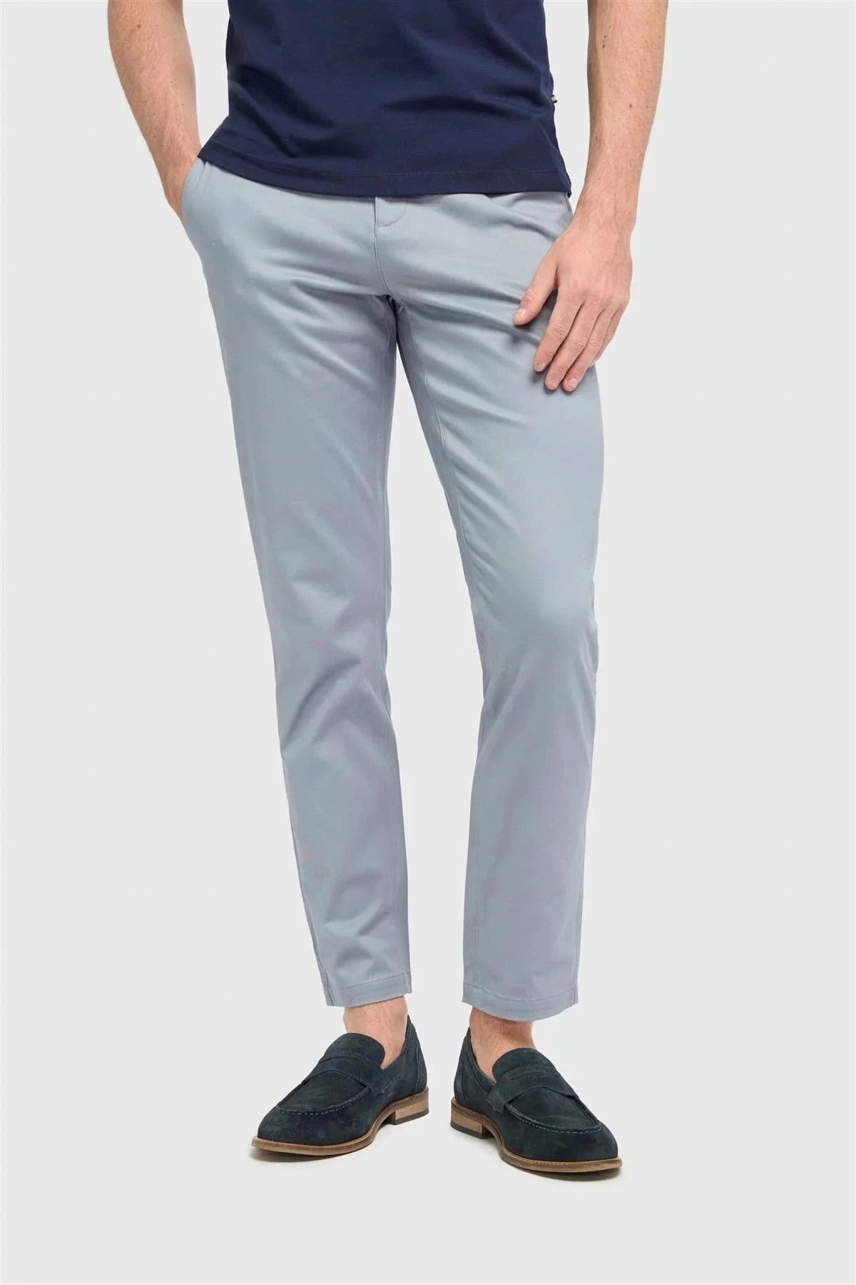 CAVANI DAKOTA ICE BLUE SLIM CHINOS