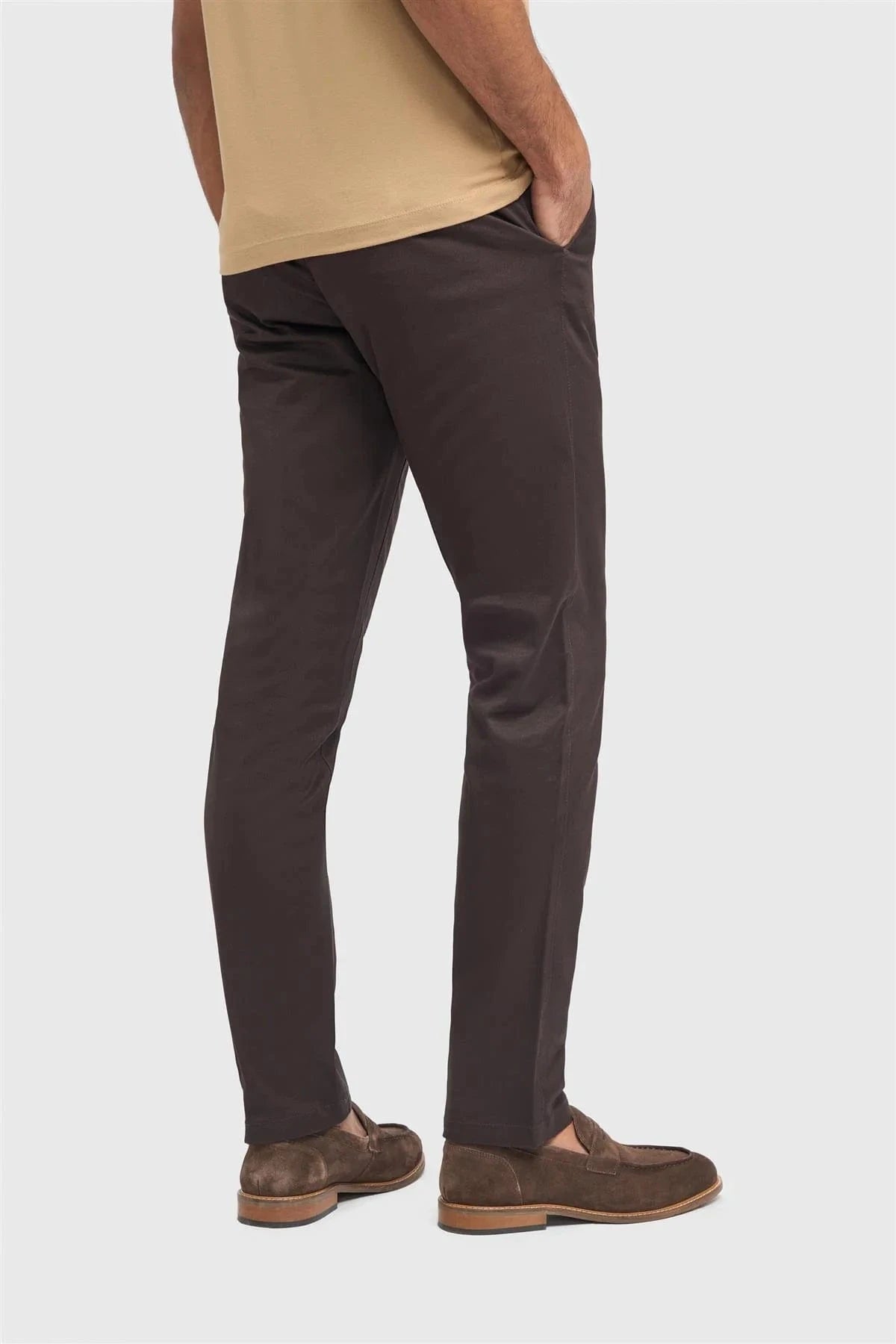 CAVANI DAKOTA CHOCOLATE SLIM CHINOS