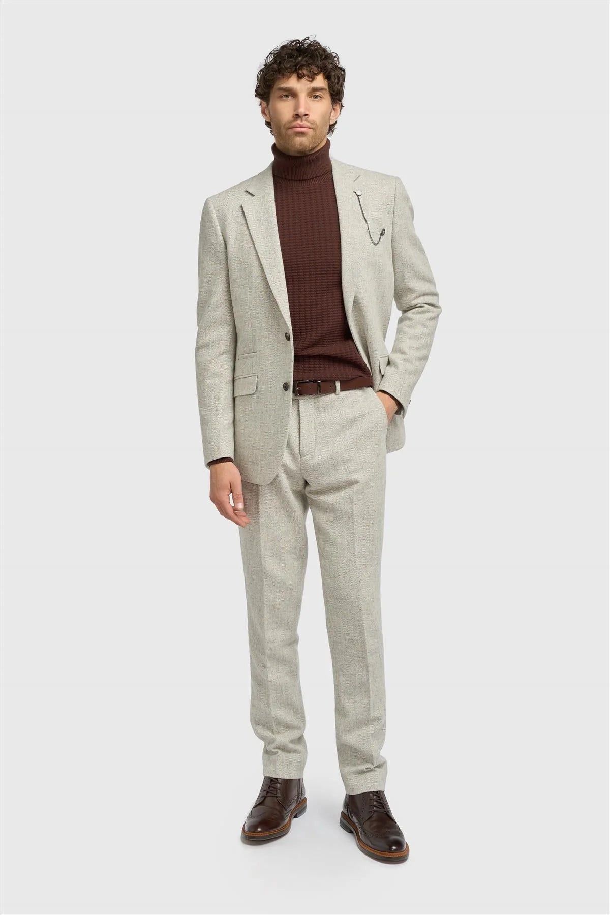 Cavani Thomas Pearl Tweed Blazer